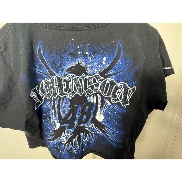 Vintage‎ Women's Jimmy Johnson #48 T-Shirt Crop Top Size 2XL Official Nascar - Picture 5 of 6